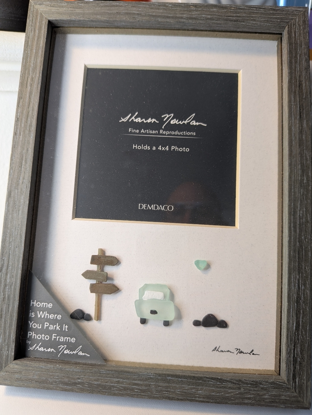 Sharon Nowlan Demdaco Home Is Where You Park It Pebble Art Photo Frame 4x4